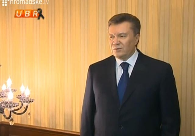Янукович вышел в эфир