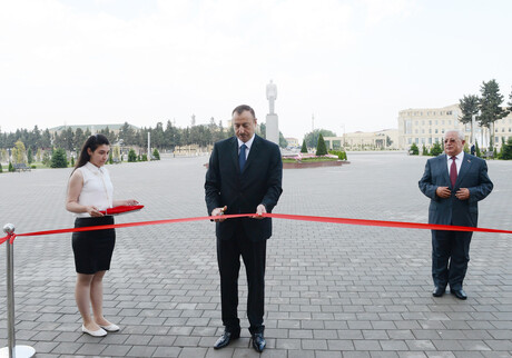 Ильхам Алиев открыл ряд объектов в Нефтчалинском районе (ФОТО)