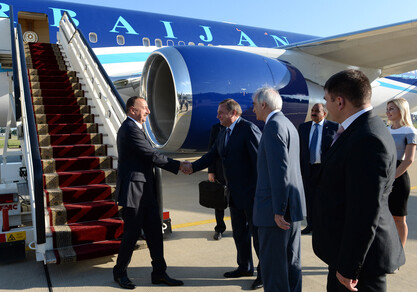 Президент Ильхам Алиев прибыл с рабочим визитом в Сочи