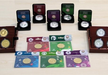 В продаже появились памятные монеты, посвященные «Баку-2015»