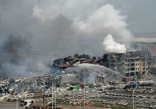 В Китае объявлена эвакуация после взрыва на складе химикатов