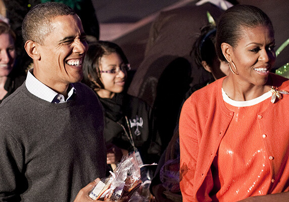 Барак и Мишель Обама отметили Хэллоуин (Фото)