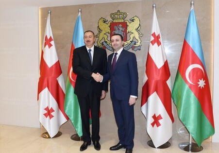 Президент Азербайджана встретился с премьер-министром Грузии (Фото) (Добавлено)