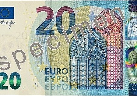 В обращение поступает новая банкнота номиналом 20 евро (Фото)