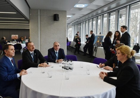 Ильхам Алиев встретился с президентом Хорватии