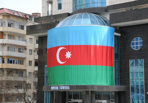 «Флаги Азербайджана на всех зданиях!»: акция в поддержку армии (Фото)