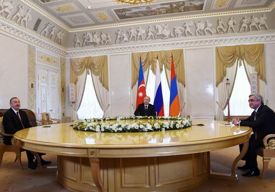 Переговоры Путина с Алиевым и Саргсяном идут в закрытом от СМИ режиме (Фото)