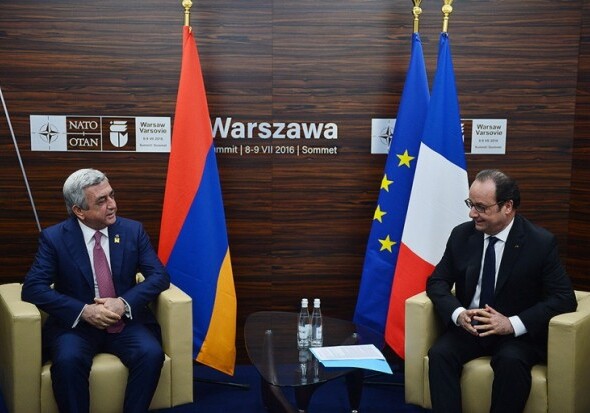 Саргсян и Олланд обсудили процесс урегулирования нагорно-карабахского конфликта