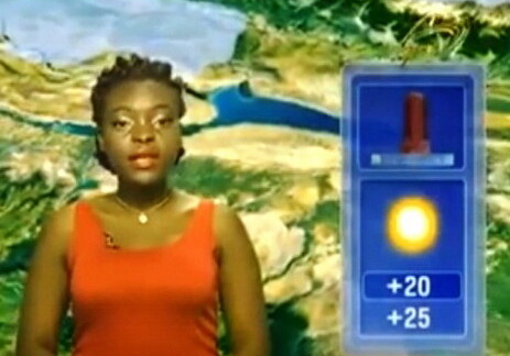 Кенийка стала ведущей прогноза погоды на телеканале Space (Видео)