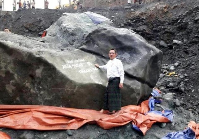 В Мьянме обнаружен крупный самородок нефрита стоимостью 140 млн фунтов