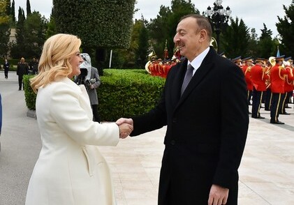 Состоялась встреча президентов Азербайджана и Хорватии (Фото-Обновлено)
