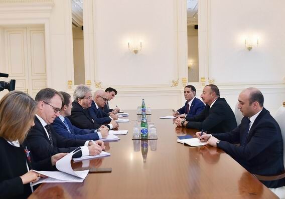 Президент Азербайджана принял делегацию во главе с итальянским министром (Фото)