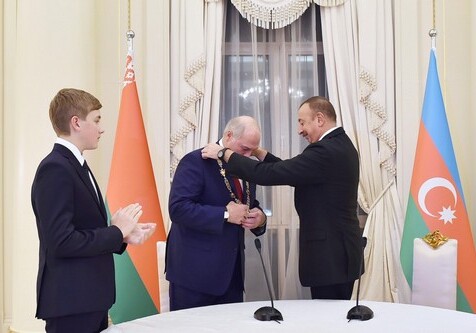 Александру Лукашенко вручен орден «Гейдар Алиев» (Фото)