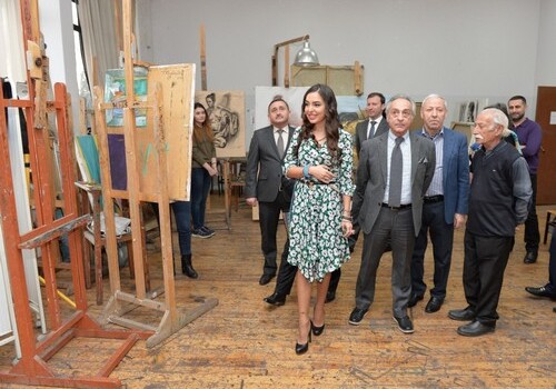 Лейла Алиева посетила Академию художеств и Национальный онкологический центр (Фото)