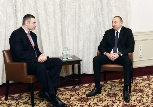 Президент Ильхам Алиев встретился с Виталием Кличко (Фото)