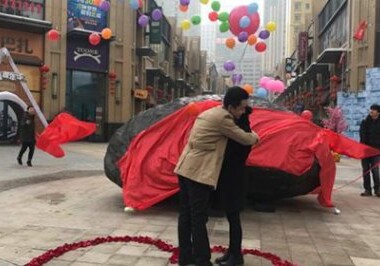 Житель Китая подарил девушке на свадьбу 33-тонный камень 