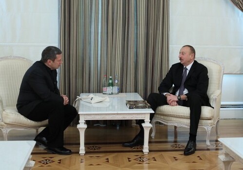 Президент Ильхам Алиев встретился с телерадиоведущим ВГТРК Владимиром Соловьевым (Фото)