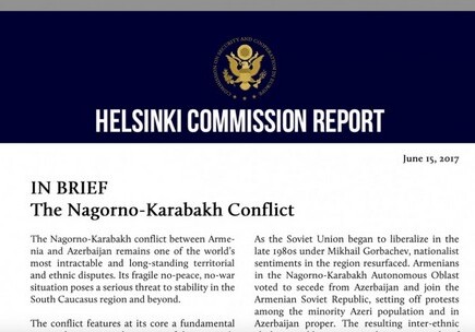 Статус «независимости» Нагорного Карабаха не признан международным сообществом – Хельсинкская комиссия
