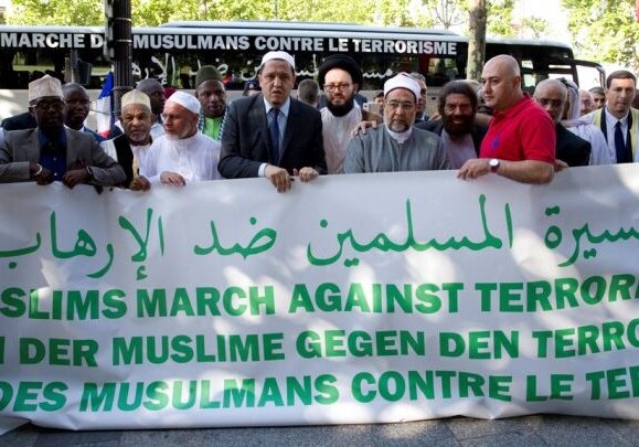Мусульмане Европы участвуют в марше против терроризма