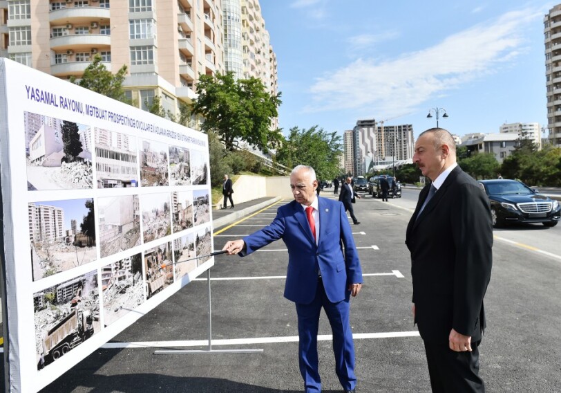 Ильхам Алиев ознакомился с условиями, созданными в новом парке в Ясамальском районе (Фото-Обновлено)