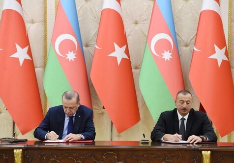 Состоялась церемония подписания азербайджано-турецких документов (Фото-Обновлено)