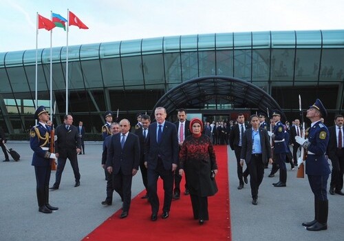 Завершился визит Президента Турции в Азербайджан (Фото)