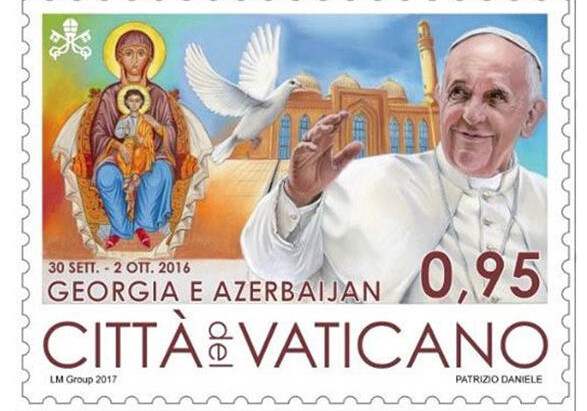 Ватикан выпустил марку, посвященную визиту Папы Римского в Азербайджан (Фото) 