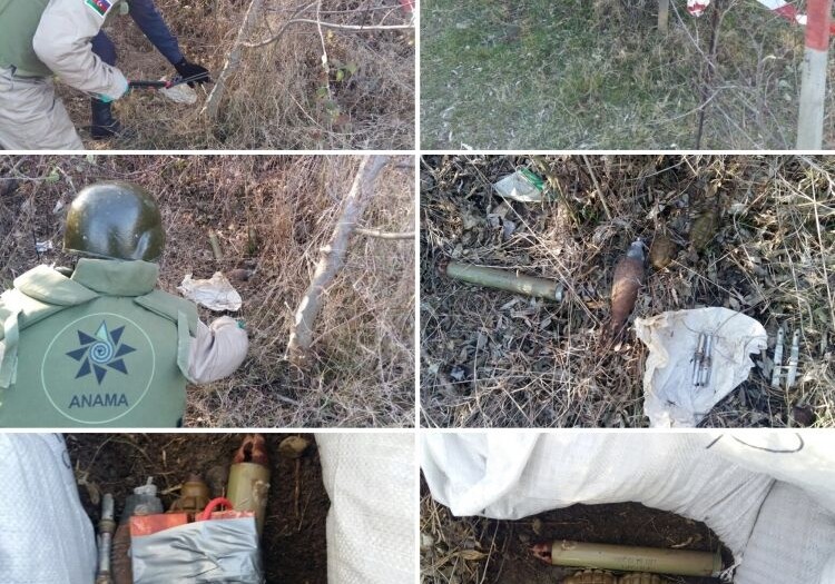 В Агстафе обнаружены снаряды и гранаты (Фото)
