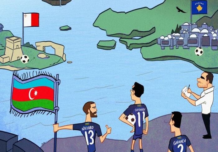 Омар Момани посвятил свою очередную футбольную карикатуру сборной Азербайджана
