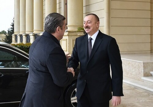 Ильхам Алиев принял Георгия Квирикашвили (Фото)