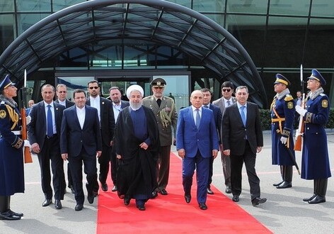 Завершился визит президента Ирана в Азербайджан (Фото)