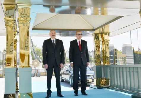 В Турции состоялась церемония официальной встречи президента Азербайджана (Фото)