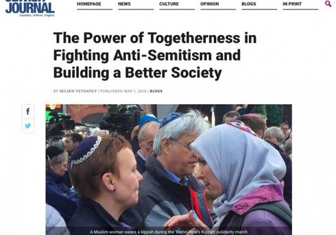 Jewish Journal: «Социальная гармония укоренена в национальной идентичности азербайджанского общества»