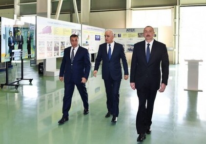 Президент Азербайджана принял участие в открытии завода высоковольтного оборудования (Фото)