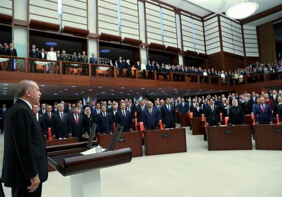 Эрдоган принес присягу в парламенте Турции (Фото-Видео)