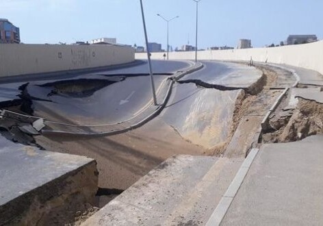 В Баку восстановлена просевшая дорога