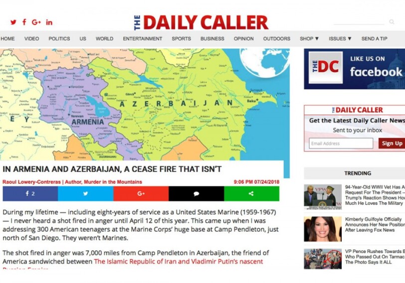 The Daily Caller: Армения и Азербайджан: режим прекращения огня, который не существует