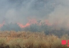В горах Губинского района начался пожар