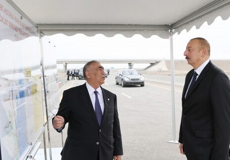 Президент Азербайджана принял участие в открытии дороги Алят-Астара-госграница Ирана (Фото)