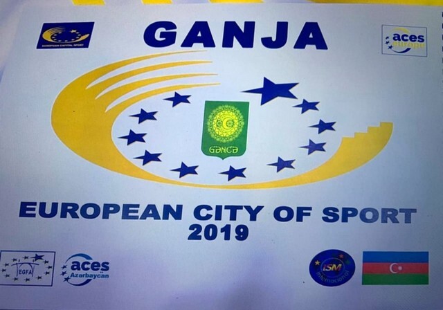 Гянджа приняла официальный флаг Спортивного города Европы