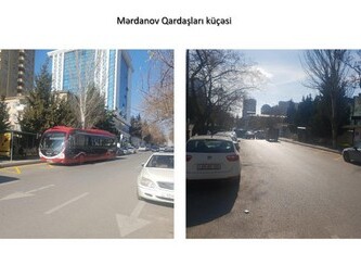 В Баку перенесены две автобусные остановки (Фото)