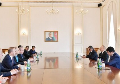 Президент Азербайджана принял делегацию парламента Турции (Фото-Обновлено)