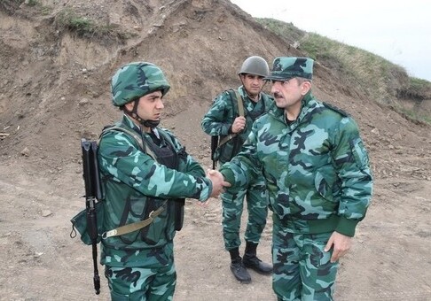 Глава ГПС Азербайджана проверил боеготовность погранпунктов на границе с Арменией (Фото)