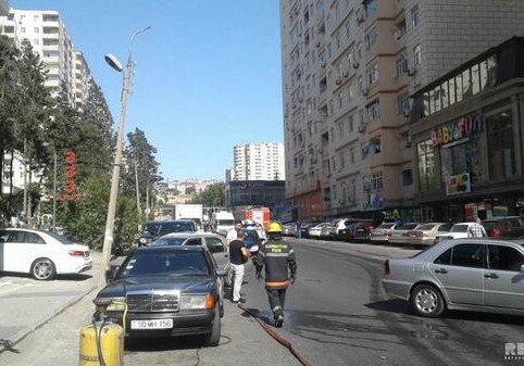 На автомойке в Баку произошел пожар (Фото-Видео)