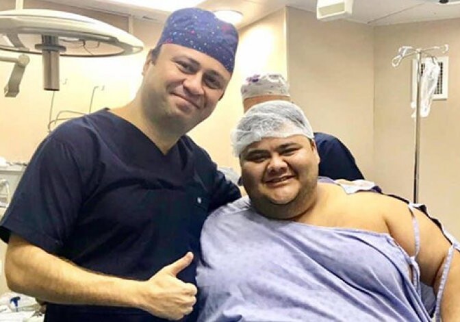 В Азербайджане врач видоизменил 203 килограммового парня (Фото) 