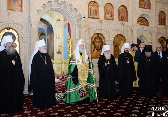Патриарх Московский и всея Руси освятил православный кафедральный собор святых Жен-Мироносиц в Баку (Фото)