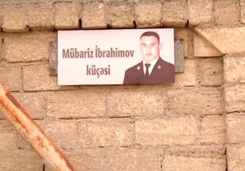 Жители абшеронского поселка назвали улицу в честь Мубариза Ибрагимова (Видео)