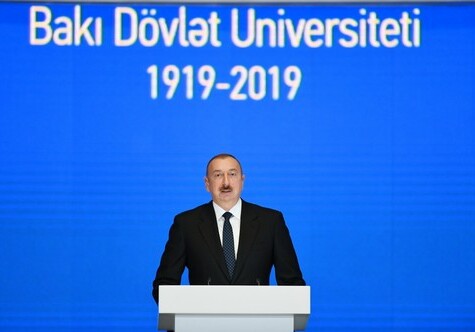 Президент Азербайджана принял участие в церемонии по случаю 100-летнего юбилея БГУ (Фото-Обновлено)