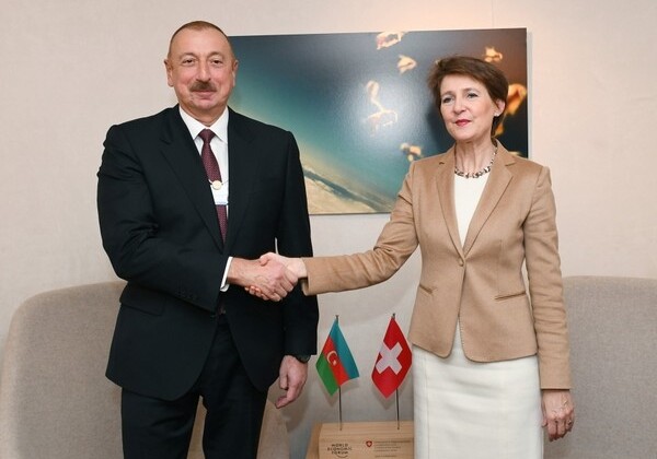 В Давосе состоялась встреча президентов Азербайджана и Швейцарии (Фото-Обновлено)