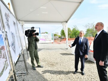 Ильхам Алиев и Мехрибан Алиева приняли участие в открытии ряда объектов и церемониях закладки фундаментов в Шуше (Фото)